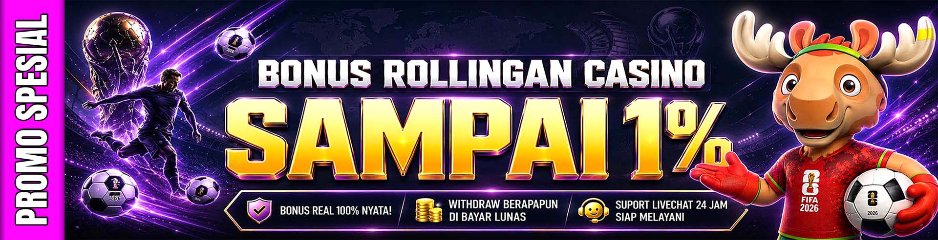 ROLLINGAN CASINO 1%